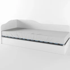Letto singolo contenitore 82x190cm reversibile bianco opaco Alex Gihome®