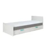 Letto singolo 80x200cm bianco pino grigio blu Maya Gihome®