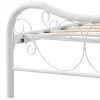 Letto singolo 90x200cm grigio moderno con testiera bianco Geki