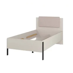 Letto singolo 100x200cm testiera imbottita beige cashmere Simple