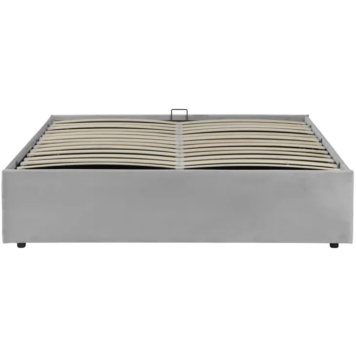 Letto sommier matrimoniale contenitore 160x200 cm con rete grigio Winny
