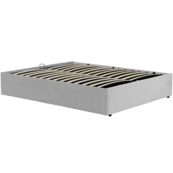 Letto sommier matrimoniale contenitore 160x200 cm con rete grigio Winny