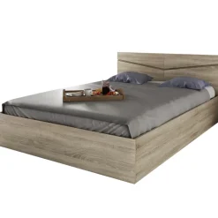 Letto 140x200cm alla francese contenitore rovere sonoma Camilla Gihome®