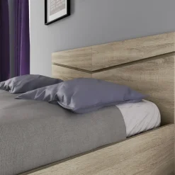 Letto 140x200cm alla francese contenitore rovere sonoma Camilla Gihome®