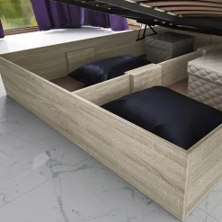 Letto 160x200cm matrimoniale contenitore rovere sonoma Camilla Gihome®
