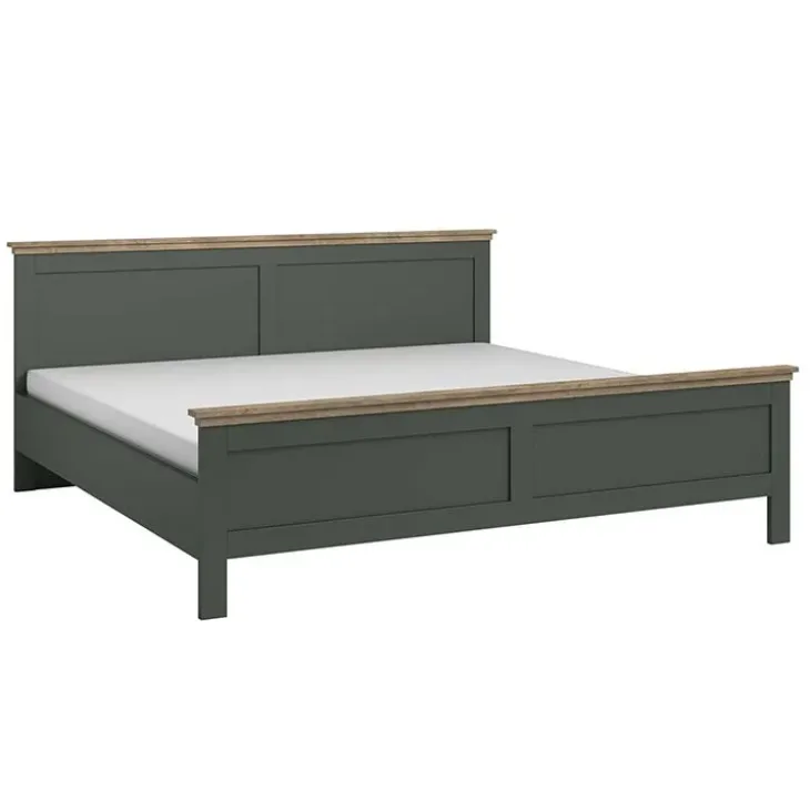 Letto 180x200cm matrimoniale oversize verde quercia Texel
