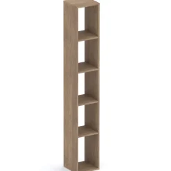Libreria colonna 28x186h cm con 4 ripiani rovere scuro Sunset
