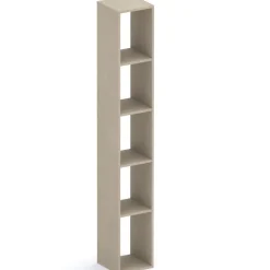 Libreria colonna 28x186h cm con 4 ripiani tortora Sunset
