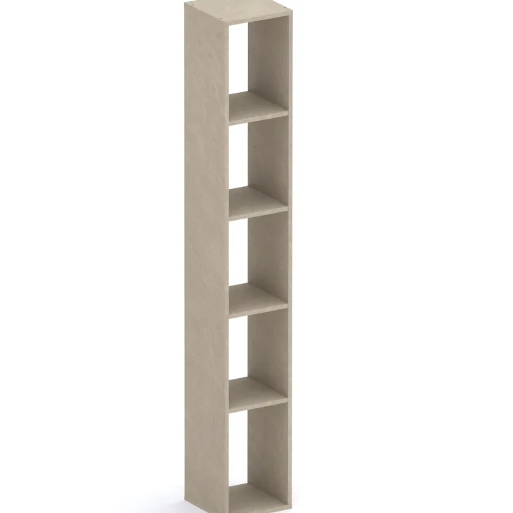 Libreria colonna 28x186h cm con 4 ripiani tortora Sunset