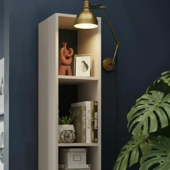 Libreria colonna 28x186h cm con 4 ripiani beige Sunset