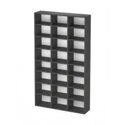 Libreria da parete 102x178h cm moderna soggiorno antracite Macondo