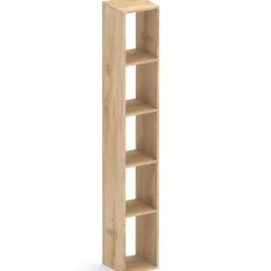 Libreria mobile multiuso scarpiera dispensa 195x186h rovere chiaro antracite Sunset 1003