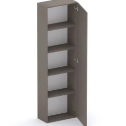 Libreria mobile multiuso scarpiera dispensa 195x186h rovere scuro marrone bronzo Sunset 1003
