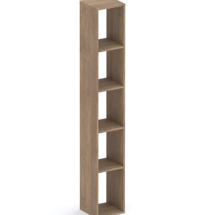 Libreria mobile multiuso scarpiera dispensa 195x186h rovere scuro marrone bronzo Sunset 1003