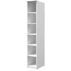 Libreria moderna design 5 ripiani 35x217cm bianco opaco Naper