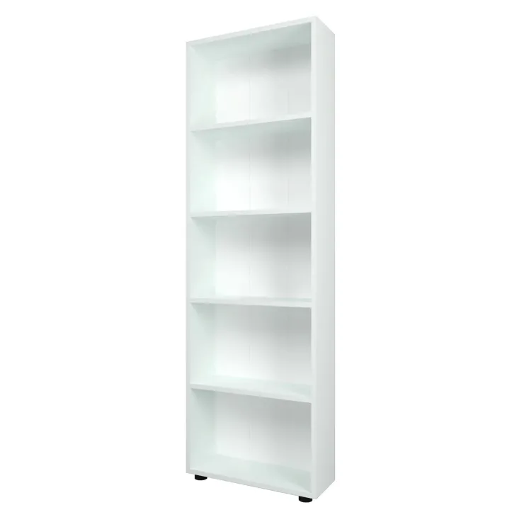 Libreria moderna 56x172cm 4 ripiani multiuso bianco Marvel