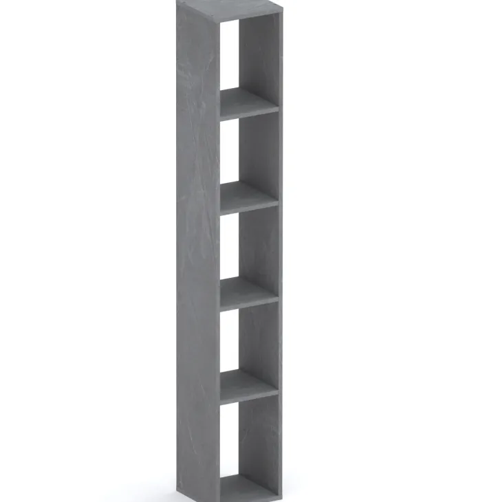 Libreria moderna 84x186h cm 1 anta antracite Sunset 1004