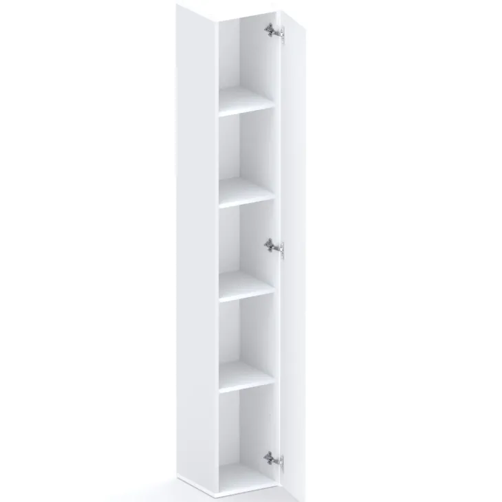 Libreria moderna 84x186h cm 1 anta bianco lucido Sunset 1004