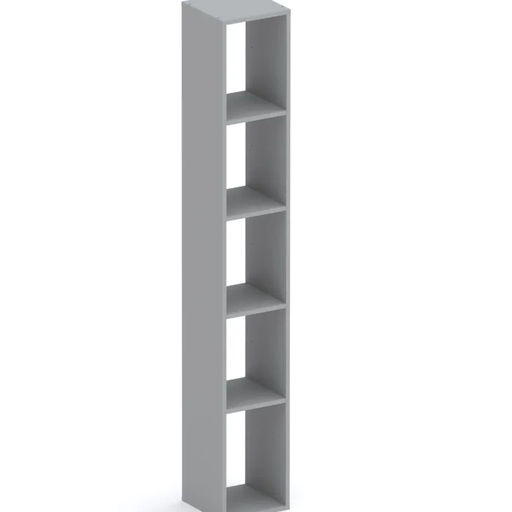 Libreria moderna 84x186h cm 1 anta grigio scuro Sunset 1004