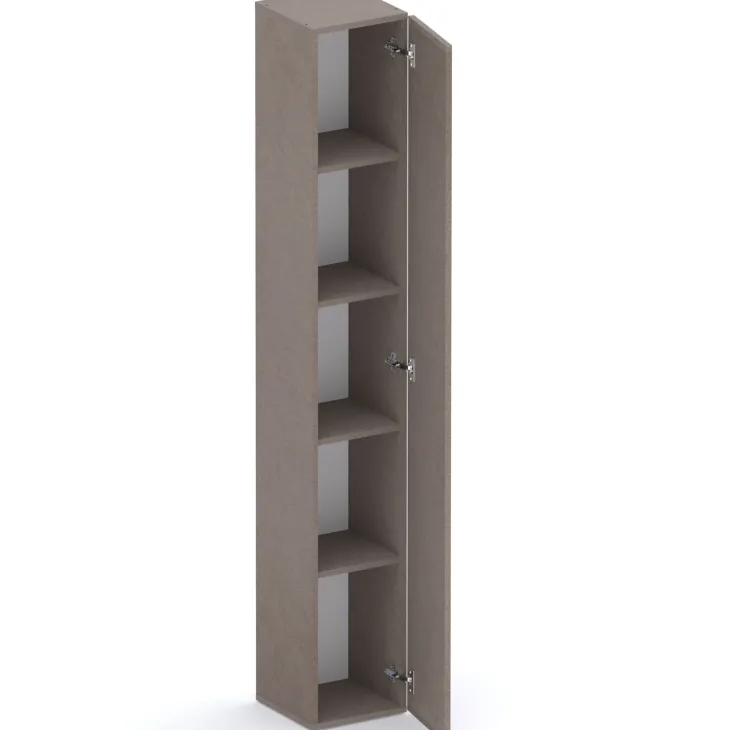 Libreria moderna 84x186h cm 1 anta marrone bronzo Sunset 1004