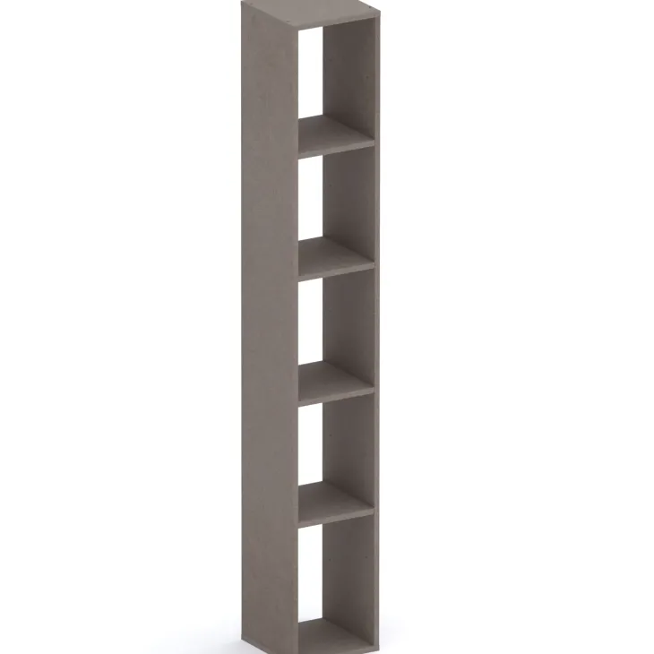 Libreria moderna 84x186h cm 1 anta marrone bronzo Sunset 1004