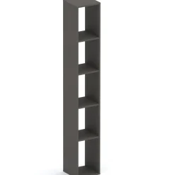 Libreria moderna 84x186h cm 1 anta ossido nero Sunset 1004