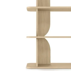 Libreria sospesa 120x185h cm moderna soggiorno rovere Bukly