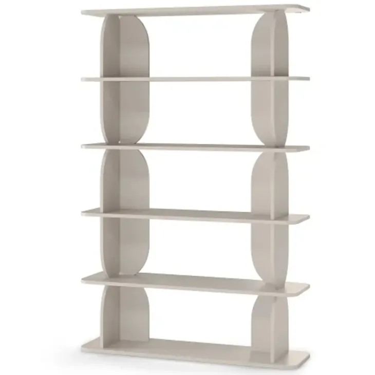 Libreria sospesa 120x185h cm moderna soggiorno cashmere Bukly