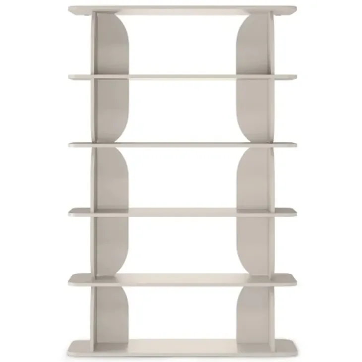 Libreria sospesa 120x185h cm moderna soggiorno cashmere Bukly