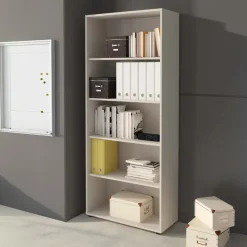 Libreria ufficio moderna 79x188cm beige cashmere Woody