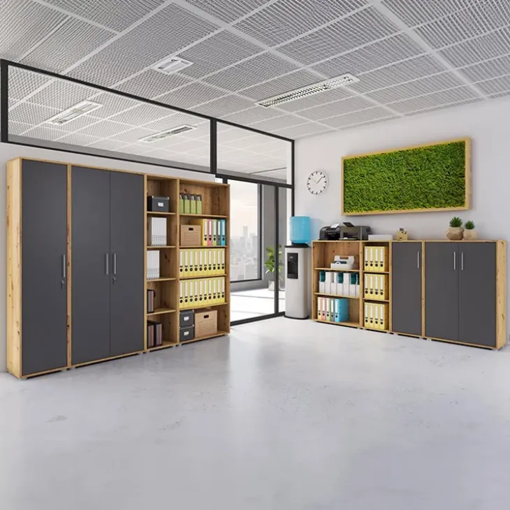 Libreria ufficio moderna 79x188h cm rovere Woody