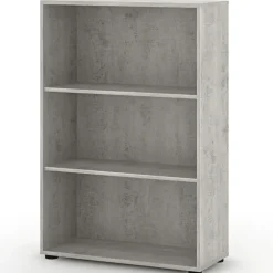 Libreria ufficio moderna 79x118h cm cemento Woody