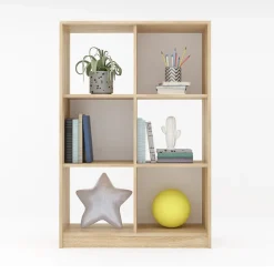 Libreria 80x120h cm 3 ante cameretta rovere antracite bianco Chiaretto