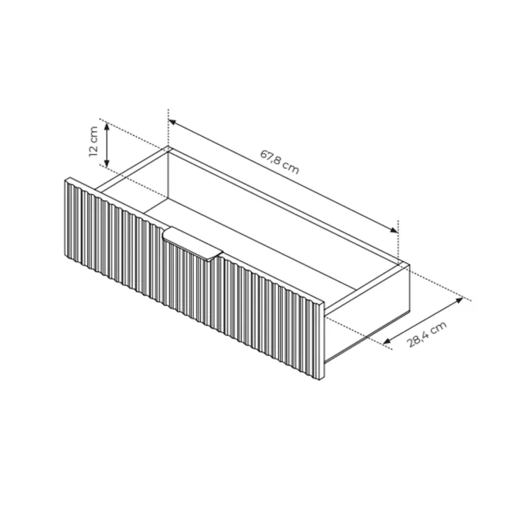 Libreria 88x194h cm 2 cassetti 8 vani a giorno bianco opaco cannettato Ramis
