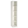 Libreria 40x200h cm con ripiani moderna bianco opaco Viki