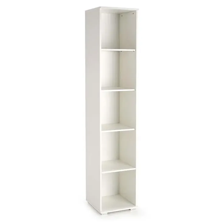 Libreria 40x200h cm con ripiani moderna bianco opaco Viki