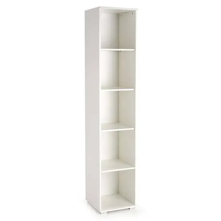 Libreria 40x200h cm con ripiani moderna bianco opaco Viki
