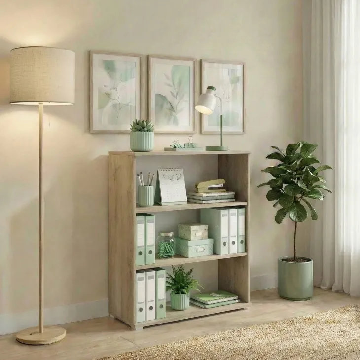 Libreria 80x106h cm con ripiani rovere Time H