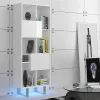 Libreria 60x165h cm moderna design bianco opaco e lucido Kelli