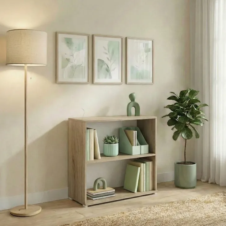 Libreria 80x72h cm moderna rovere Time F