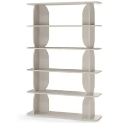 Libreria 120x185h cm moderna soggiorno cashmere Bukly