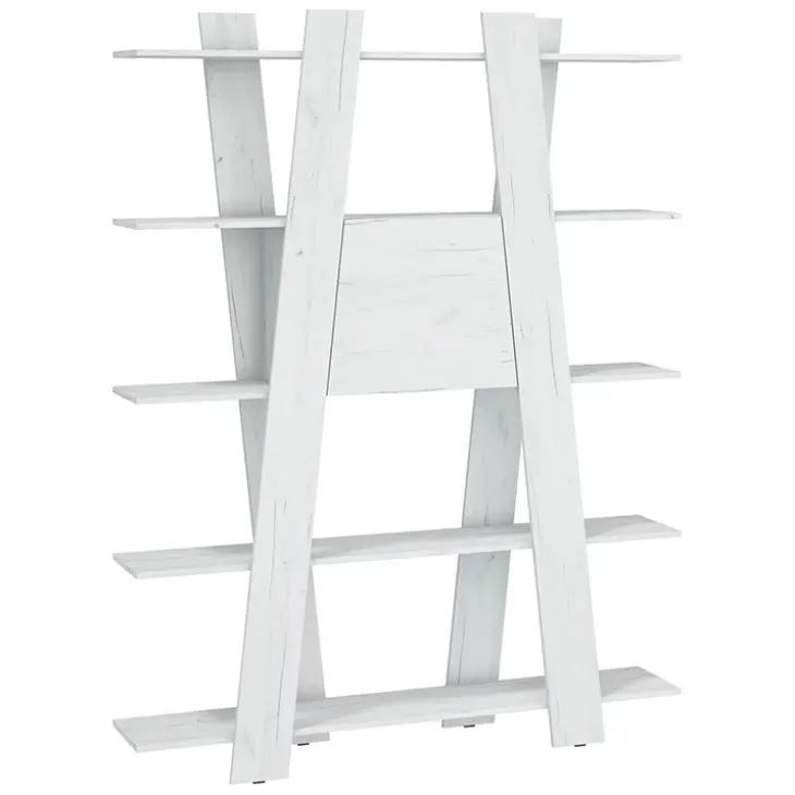 Libreria 150x194h cm moderna soggiorno bianca Cosmo