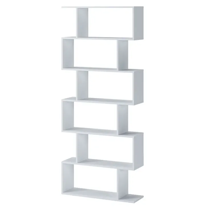 Libreria 80x191h cm ufficio moderna bianco opaco Carry