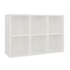 Libreria 90x60h cm 6 vani a giorno bianco Giove