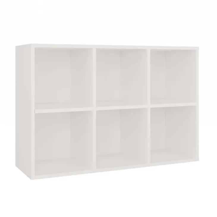 Libreria 90x60h cm 6 vani a giorno bianco Giove