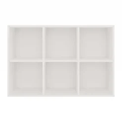 Libreria 90x60h cm 6 vani a giorno bianco Giove
