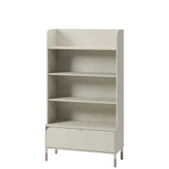 Libreria 89x159h cm 4 vani a vista 1 cassetto beige cashmere Rita