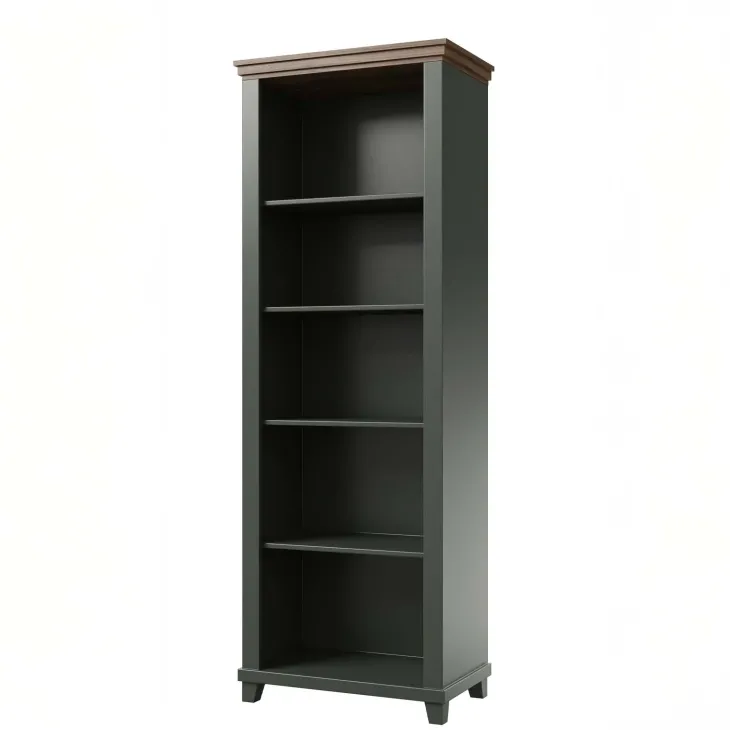 Libreria 71x200h cm 5 vani verde quercia Texel