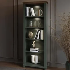 Libreria 71x200h cm 5 vani verde quercia Texel