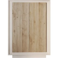 Madia alta 106x171h cm 2 ante beige rovere chiaro Deluxe